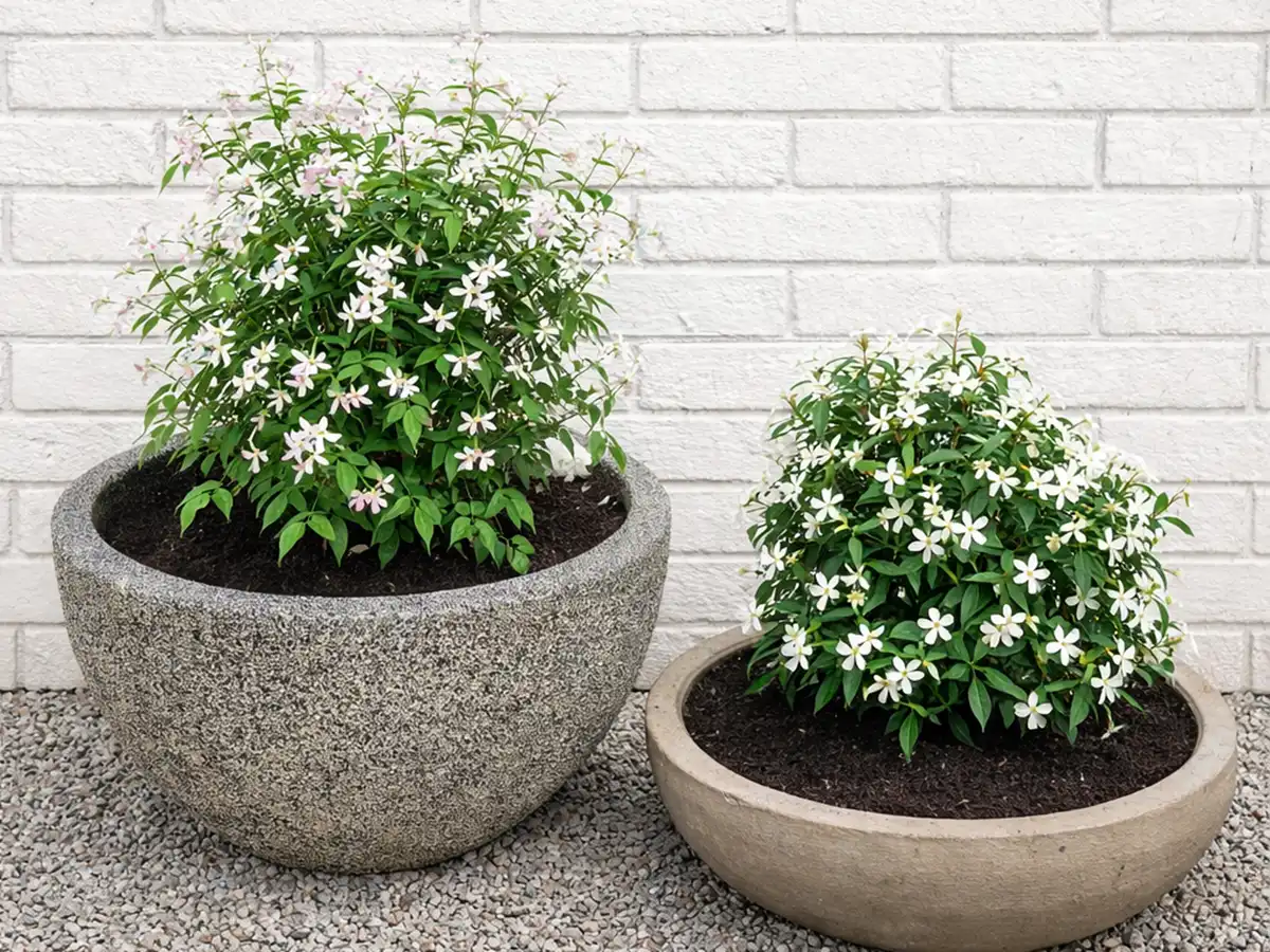 Small indoor concrete plant pots for home decor and office plants