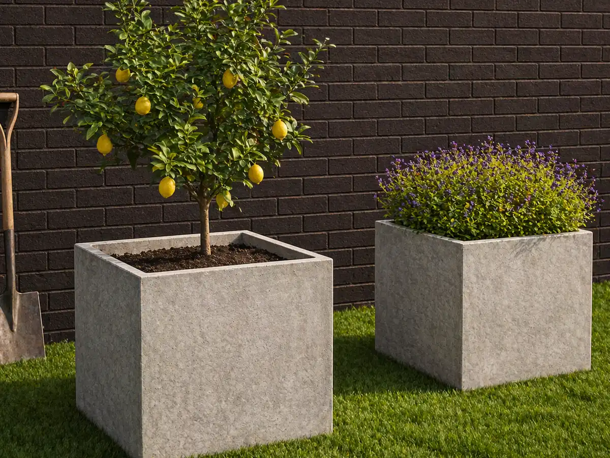 Square Cube Concrete Garden Pots concrete plant pots in Gauteng