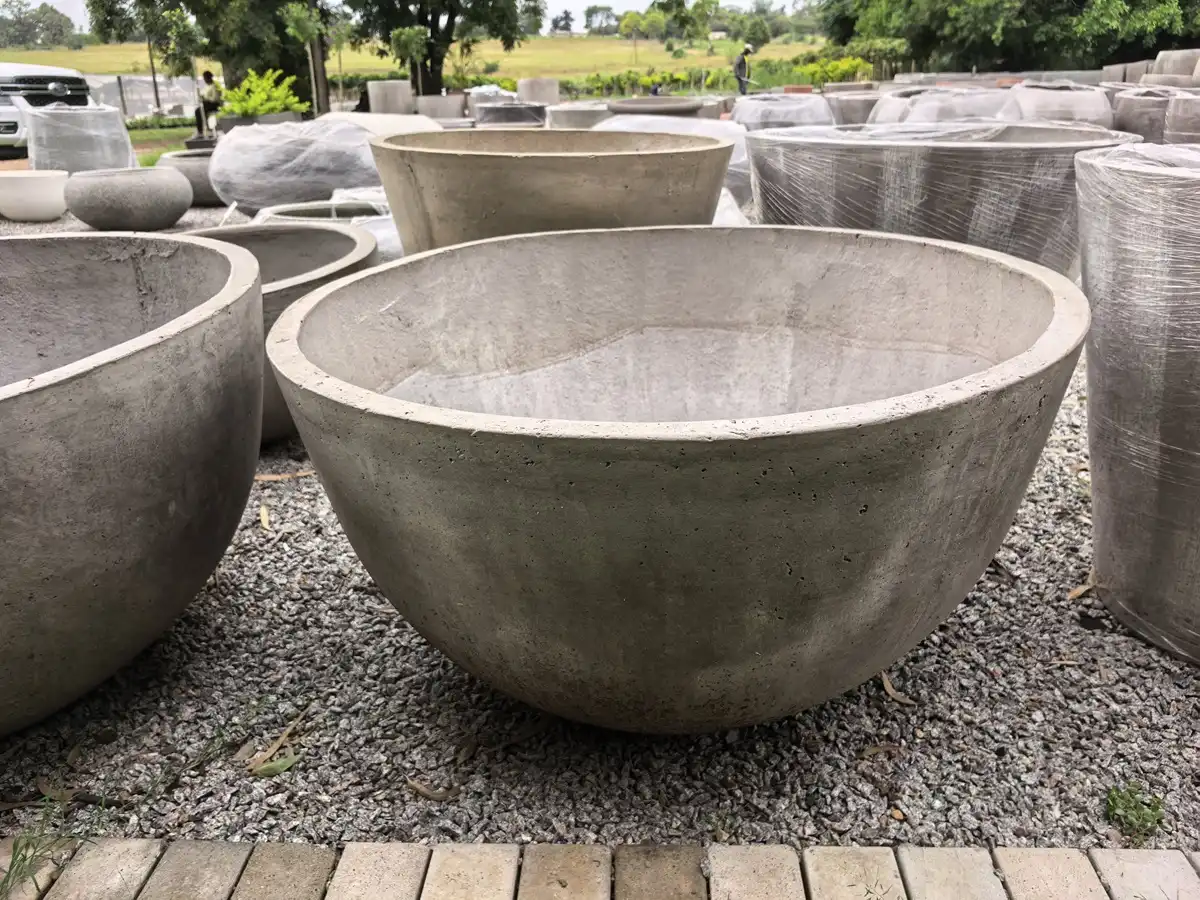 Concrete plant pots supplied by Premium Plant Pots in Gauteng