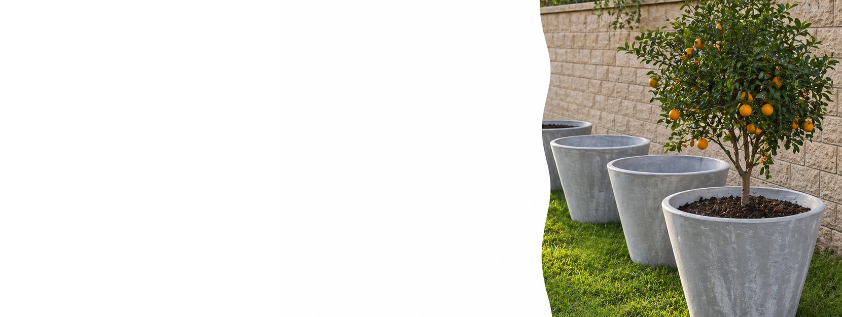 Large Outdoor Concrete Planter Pots promotion collection at Premium Plant Pots
